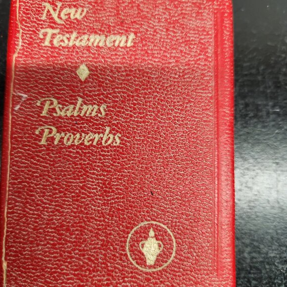 1974 Gideons International New Testament Psalms & Proverbs Red Cover Pockt Bible - Picture 1 of 10